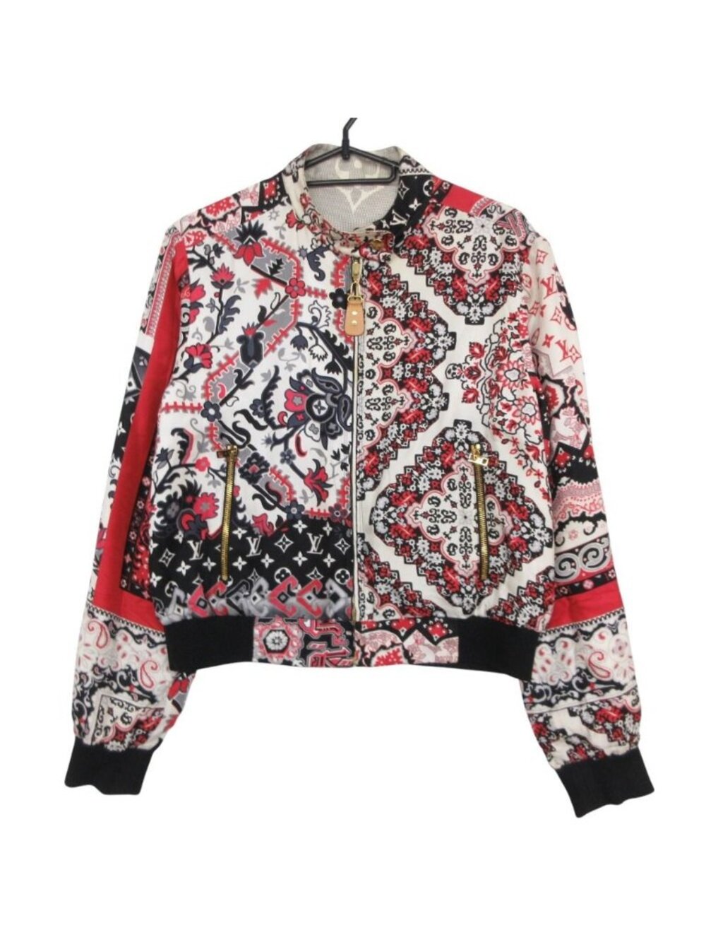 Louis Vuitton Jacket Silk Reversible Monogram All Over Print Logo Bandana